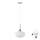 LED Viseča svetilka HARMA 1xE27/60W/230V premer 25 cm mat krom/bela