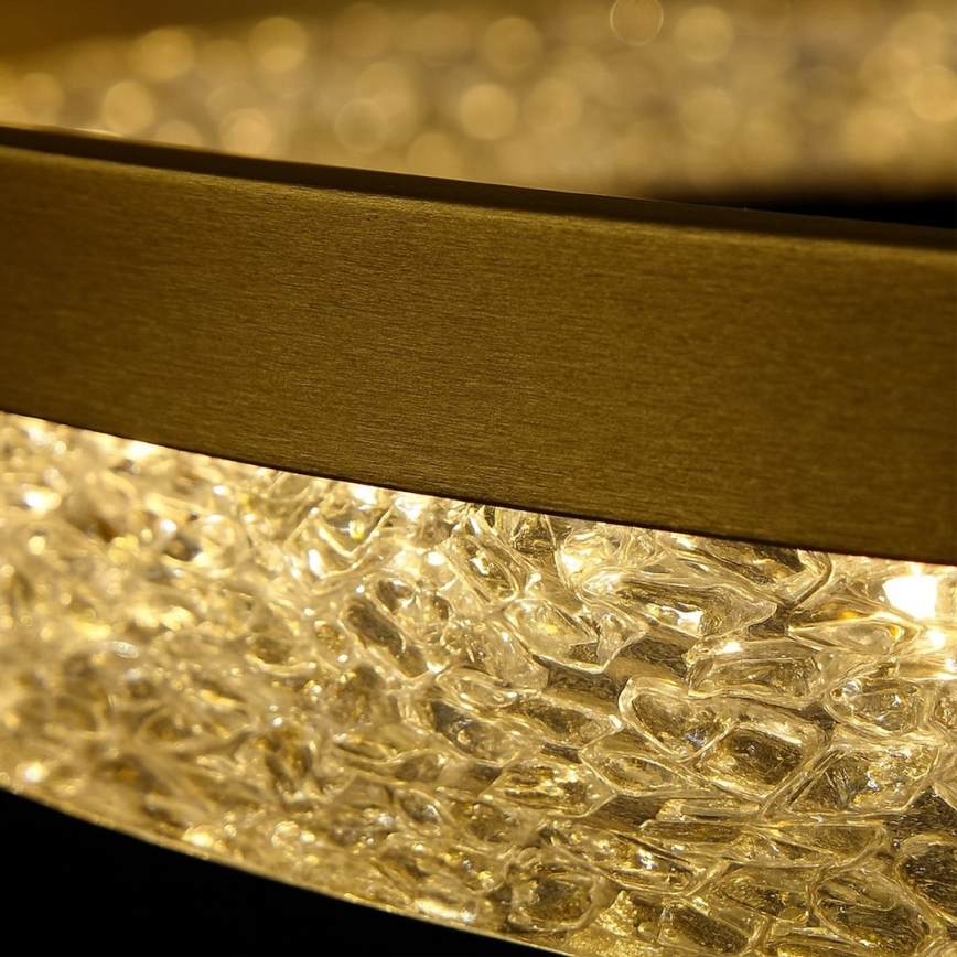 LED viseča svetilka na jekleni vrvici GALA LED/25W/230V, premer 50 cm, zlata