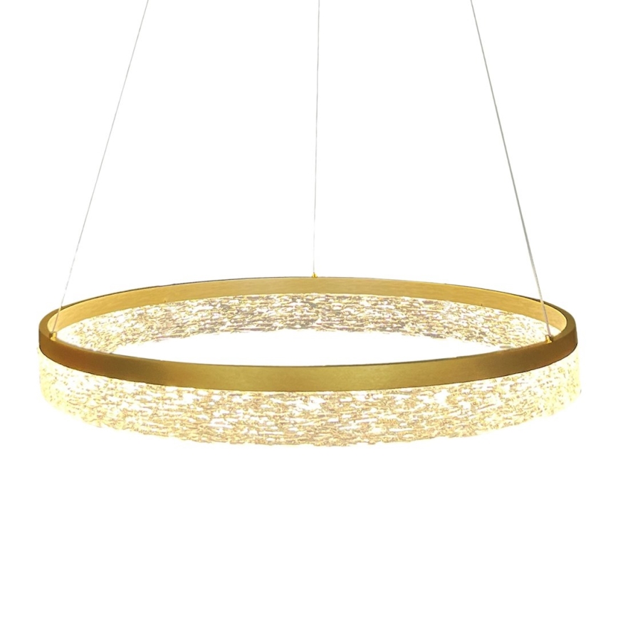 LED viseča svetilka na jekleni vrvici GALA LED/25W/230V, premer 50 cm, zlata