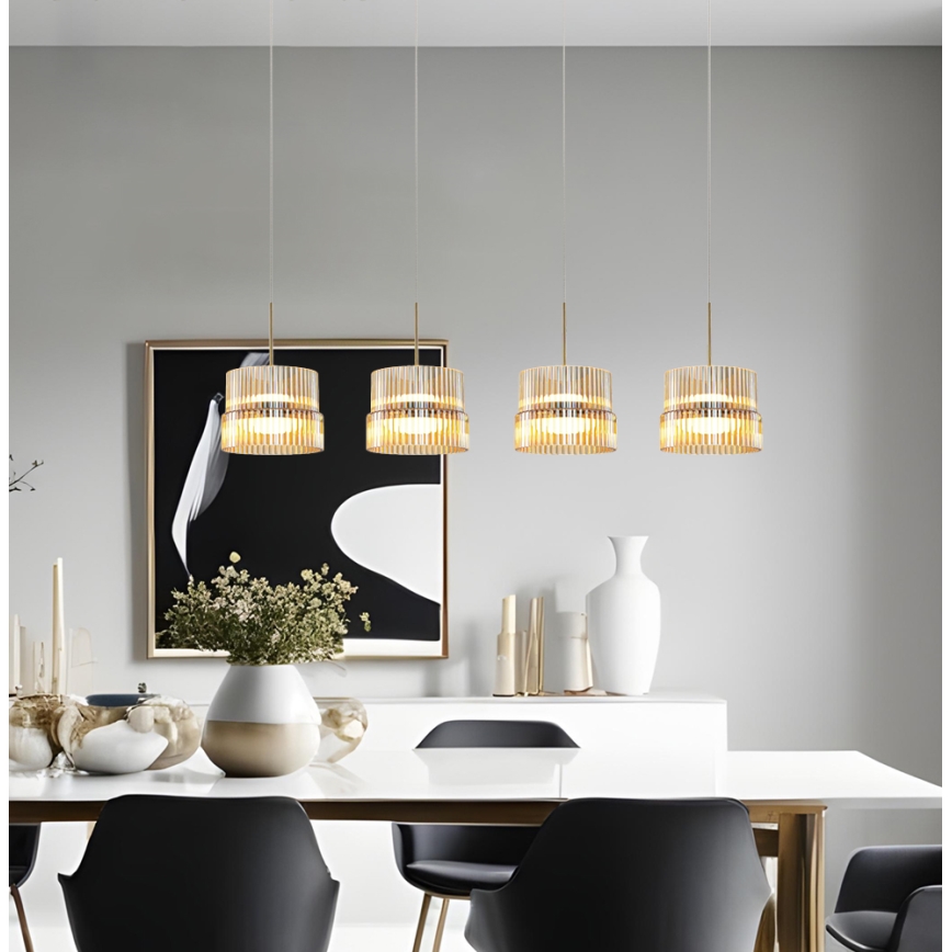 LED viseča svetilka na kablu LUXE LED/46W/230V iz medenine