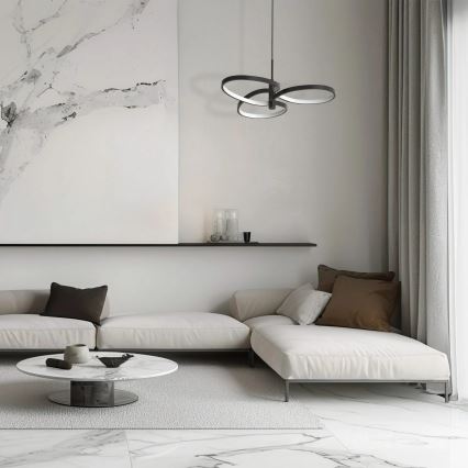 LED viseča svetilka na kablu RIBBON LED/25W/230V 4000K črna