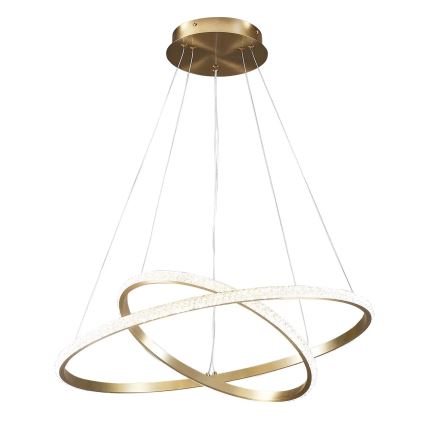 LED viseči lestenec DIANA na kablu, 44 W, 230 V, 4000 K, premer 59 cm, v zlati barvi