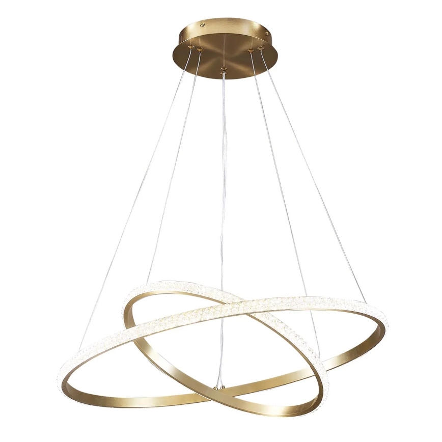 LED viseči lestenec DIANA na kablu, 44 W, 230 V, 4000 K, premer 59 cm, v zlati barvi