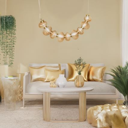 LED viseči lestenec na kablu BOLLA LED/36W/230V zlata/dimno bež