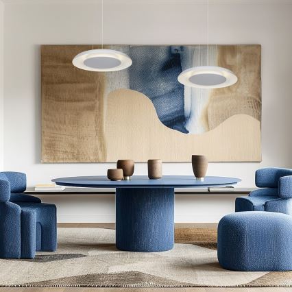 LED viseči lestenec na kablu PIATTINO LED/30W/230V 2700/3200/4000K Ø 40 cm bel