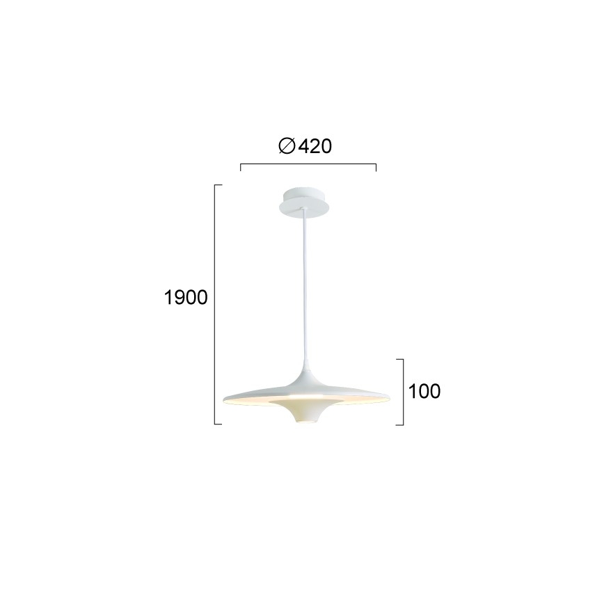 LED viseči lestenec na kablu RENE LED/19W/230V CRI 90 bela