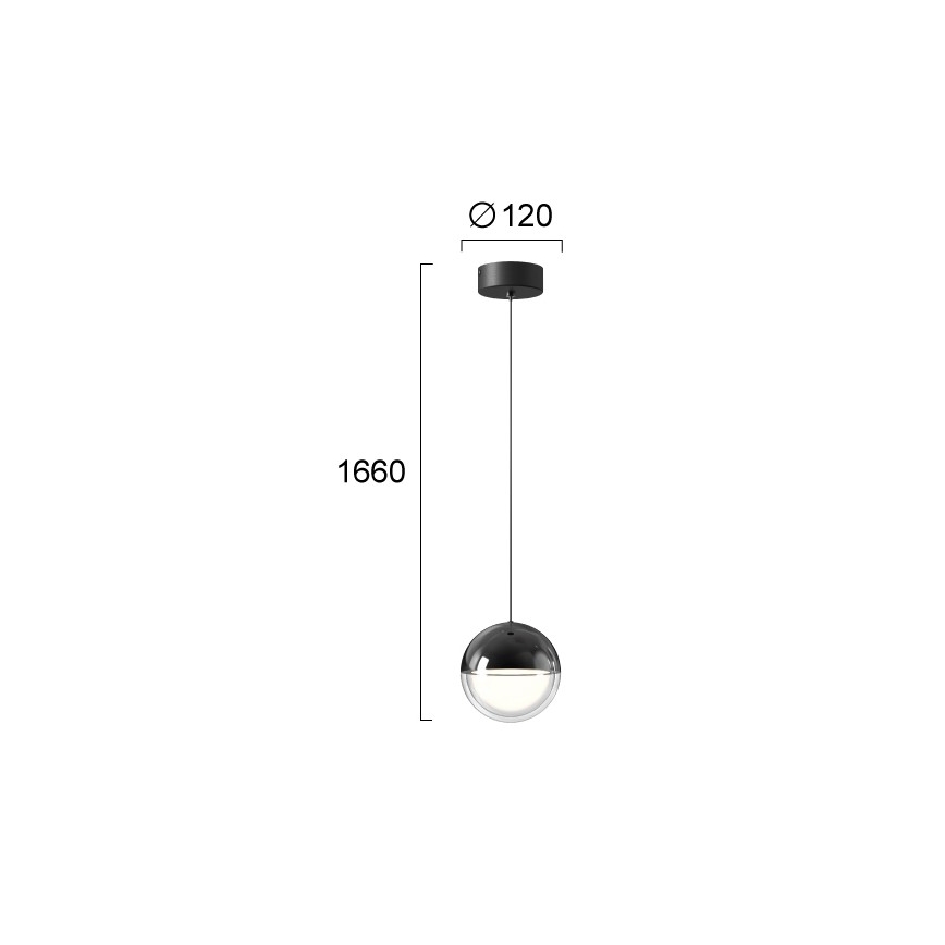 LED viseči lestenec ZIREA LED/7W/230V črna