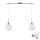 LED viseći luster HARMA 2xE27/60W/230V matni krom/bijela