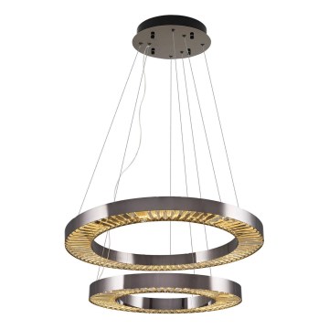 LED viseči luster JESI LED/140W/230V 3000K premer 100 cm srebrn
