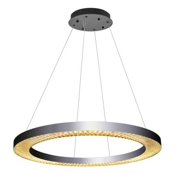 LED Viseči luster JESI LED/90W/230V 3000K 100 cm srebrna