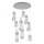 LED Visilna luč CREMONA LED/51W/230V 3000K mat krom