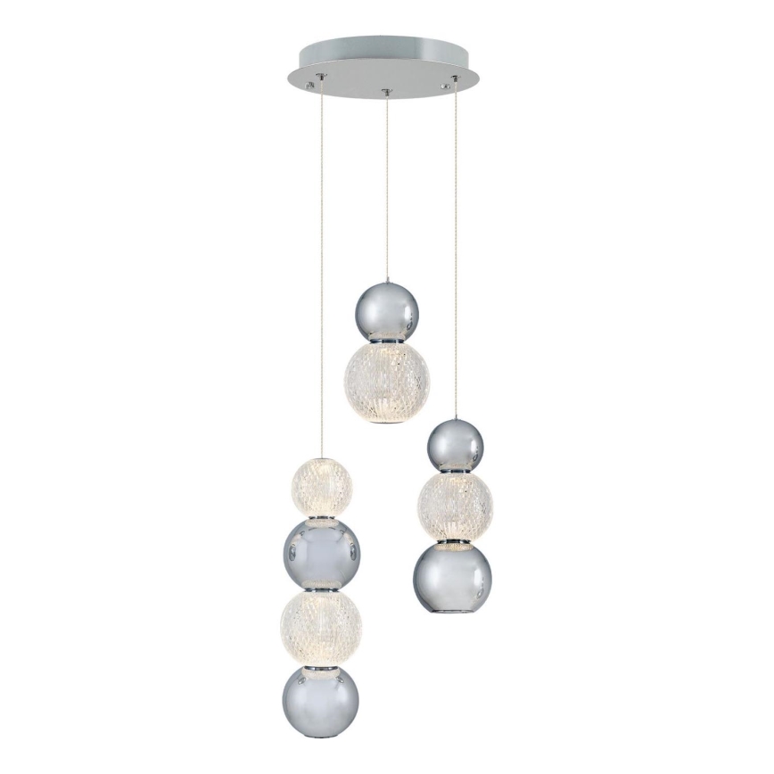 LED Visilna svetilka CREMONA LED/17W/230V 3000K mat krom