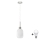 LED visilna svetilka HARMA 1xE27/60W/230V, premer 14 cm, mat krom/bela