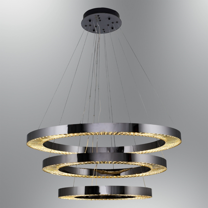 LED Visoko svetilo JESI LED/99W/230V 3000K premer 100 cm srebrna