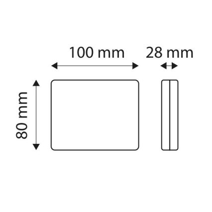 LED Vzvratna luč SINGLE LED/1W/12V IP67 srebrna