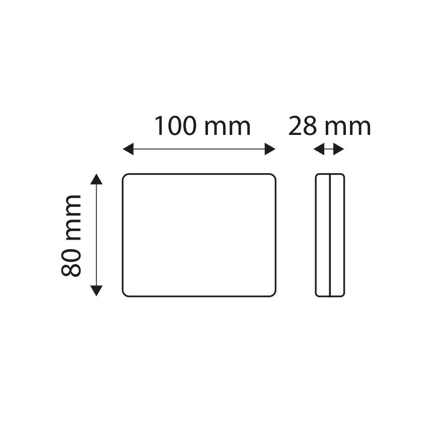 LED Vzvratna luč SINGLE LED/1W/12V IP67 srebrna