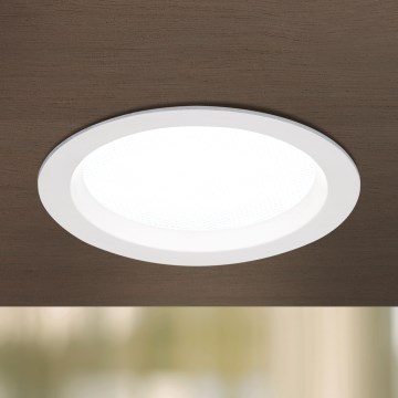 LED z možnostjo zatemnitve kopalniška vgradna stropna svetilka OFFICE LED/15W/230V 3000/4000/6000K premer 14 cm UGR<19 IP44 bela