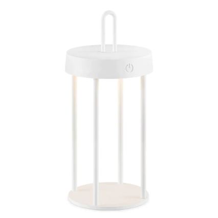 Zunanja polnilna LED namizna svetilka z zatemnjevanjem in upravljanjem na dotik GENTLE LED/1,5W/3,7V 3000 mAh IP44 bela