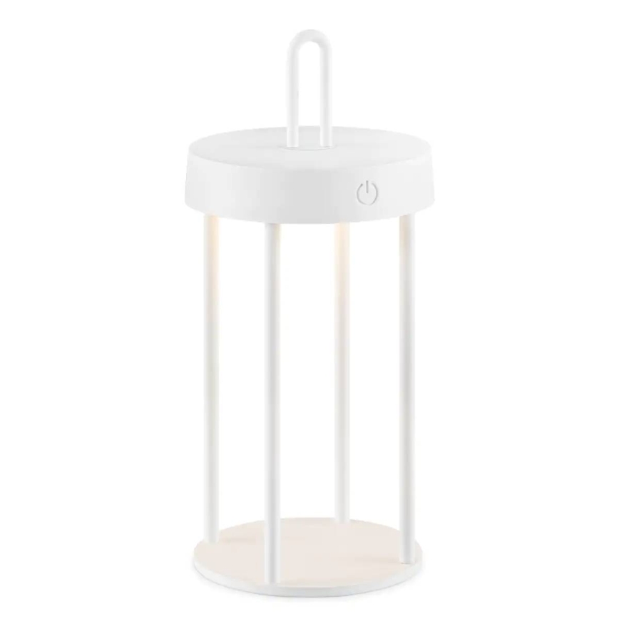Zunanja polnilna LED namizna svetilka z zatemnjevanjem in upravljanjem na dotik GENTLE LED/1,5W/3,7V 3000 mAh IP44 bela