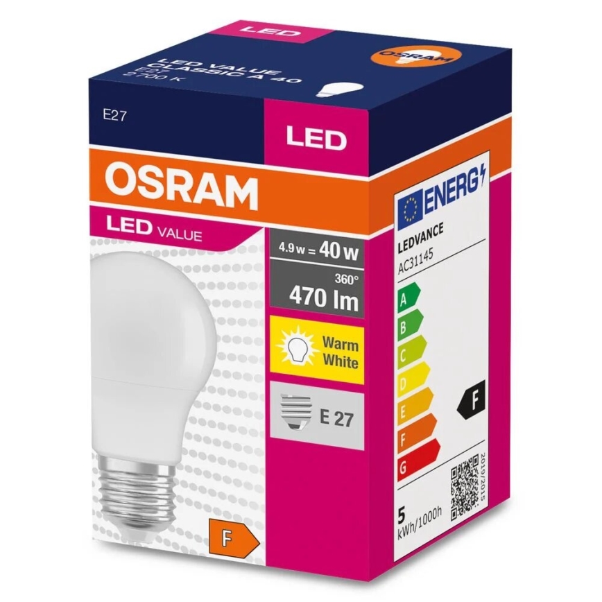 LED Žarnica A40 E27/4,9W/230V 2700K - Osram