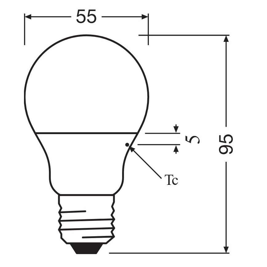 LED Žarnica A40 E27/4,9W/230V 2700K - Osram