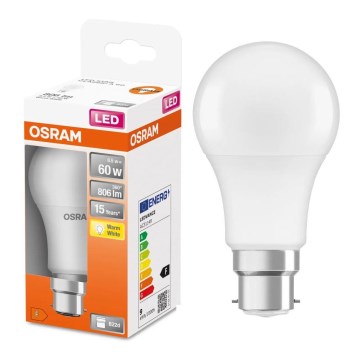 LED Žarnica A60 B22d/8,5W/230V 2700K - Osram