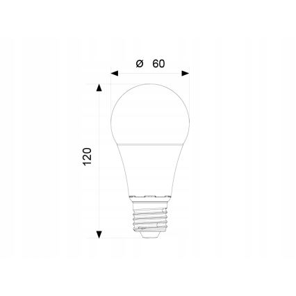 LED Žarnica A60 E27/12W/230V 3000K