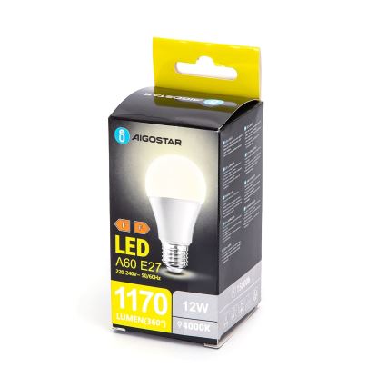 LED Žarnica A60 E27/12W/230V 4000K - Aigostar