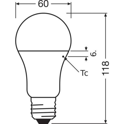 LED žarnica A60 E27/13W/230V 3000K - Osram