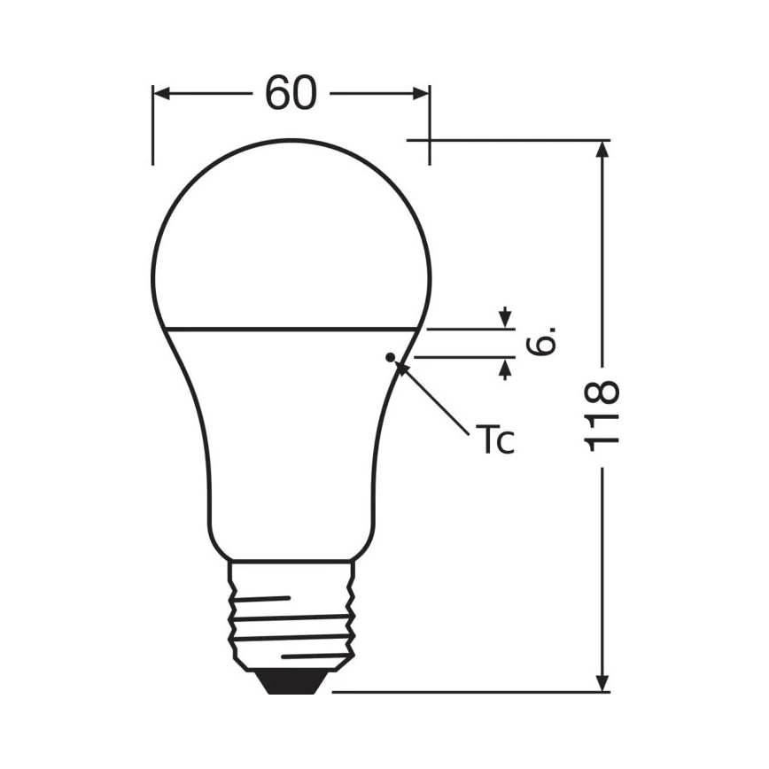 LED žarnica A60 E27/13W/230V 3000K - Osram