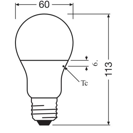 LED Žarnica A60 E27/8,5W/230V 2700K - Osram