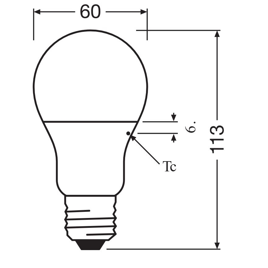 LED Žarnica A60 E27/8,5W/230V 2700K - Osram