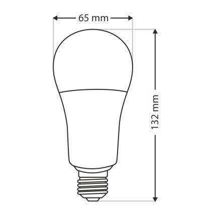LED Žarnica A65 E27/18W/230V 4200K