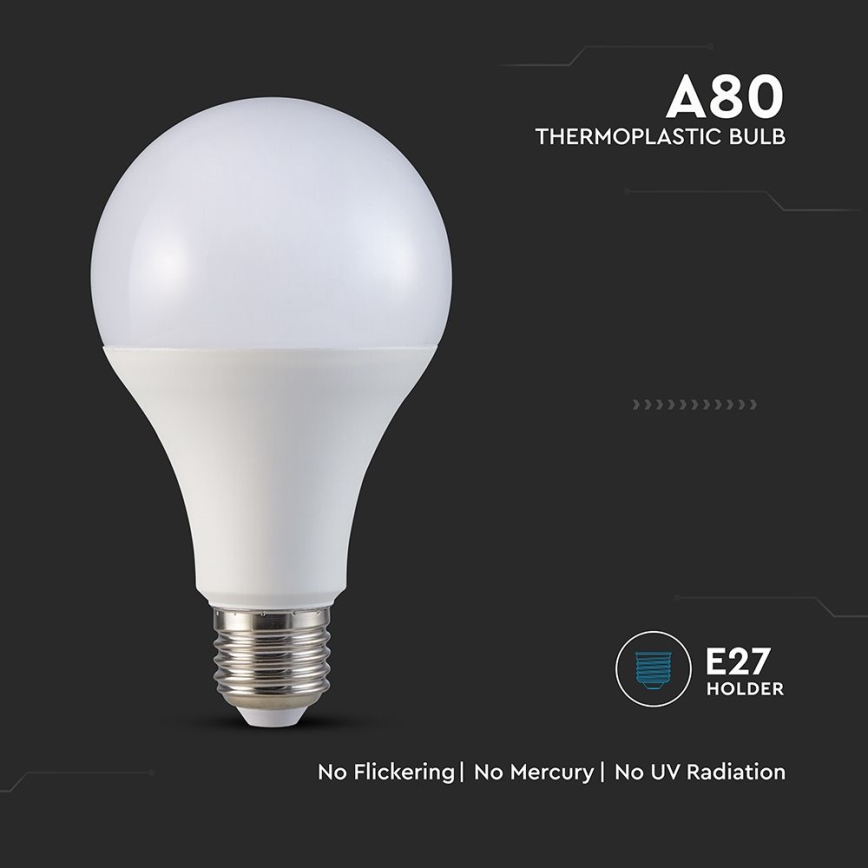 LED Žarnica A80 E27/20W/230V 3000K