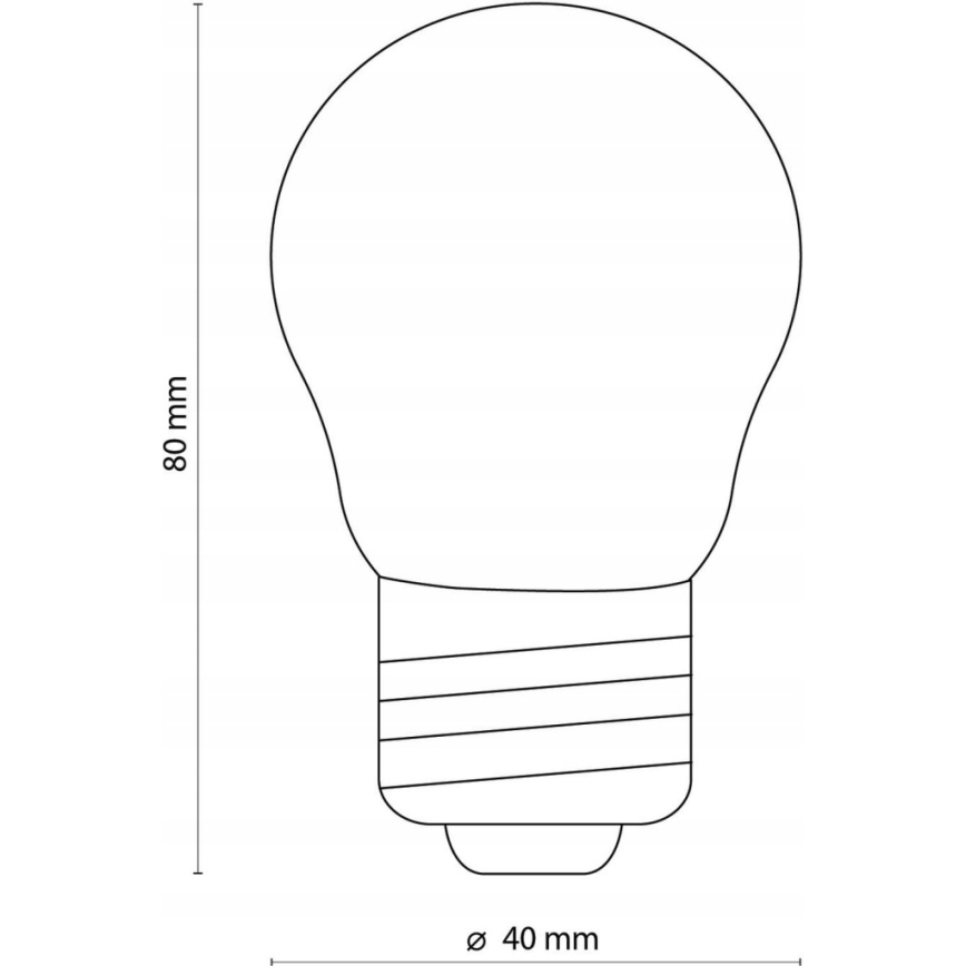 LED žarnica AMBER G45 E27/4,5W/230V 2200K
