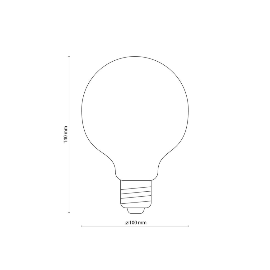LED žarnica AMBER G95 E27/6,5W/230V 3200K