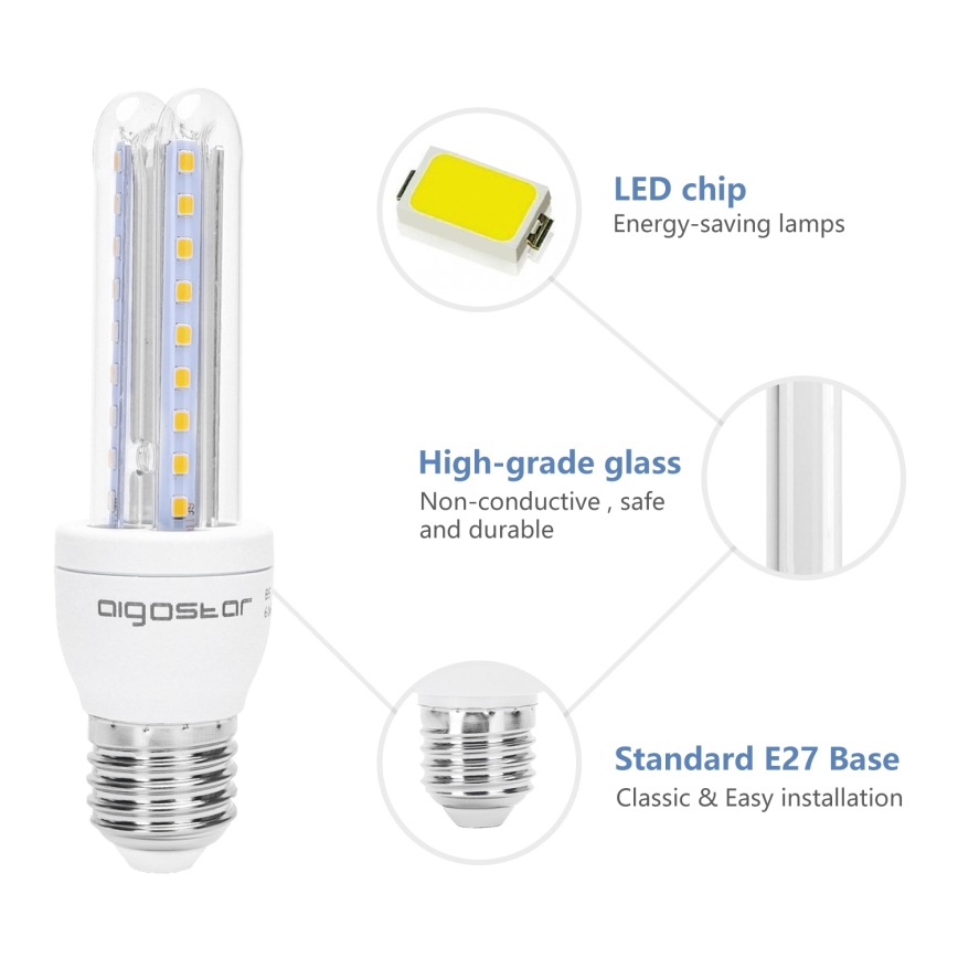 LED Žarnica B5 E27/8W/230V 3000K - Aigostar