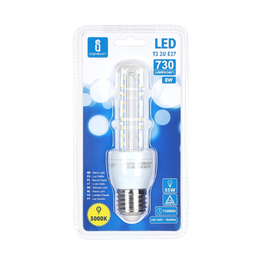 LED Žarnica B5 E27/8W/230V 3000K - Aigostar