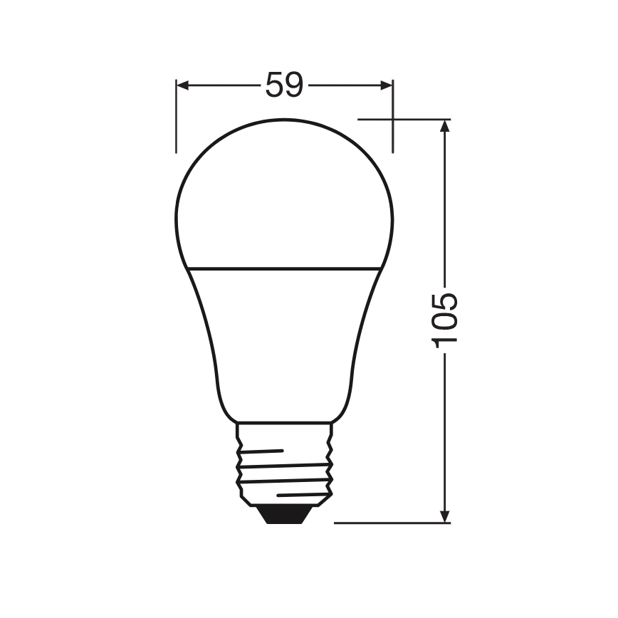 LED žarnica CLASSIC A60 E27/8W/230V 2700K - Ledvance