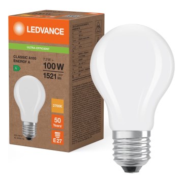 LED žarnica CLASSIC FILAMENT A60 E27/7,2W/230V 2700K - Ledvance