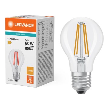 LED žarnica CLASSIC FILAMENT A60 E27/7W/230V 2700K - Ledvance