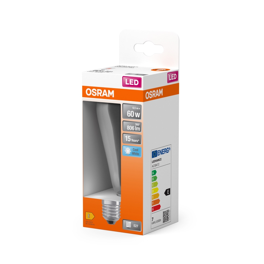 LED žarnica CLASSIC FILAMENT E27/6,5W/230V 4000K - Osram