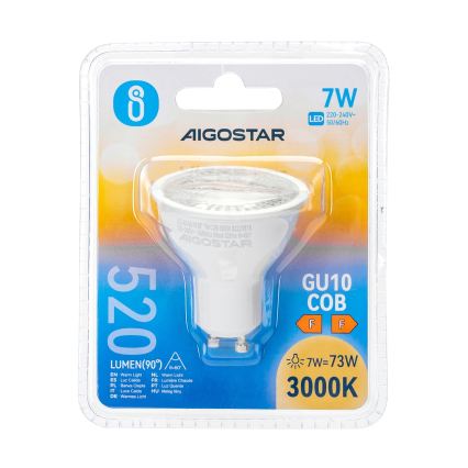 LED Žarnica COB GU10/7W/230V 3000K - Aigostar