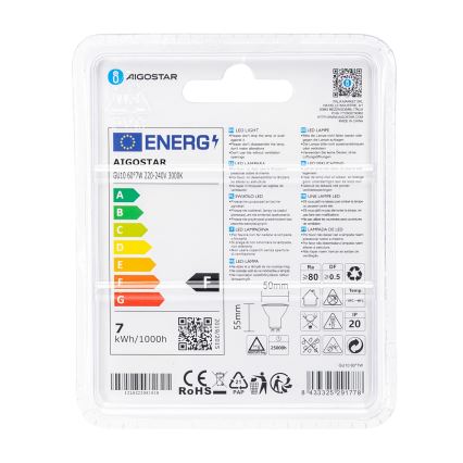 LED Žarnica COB GU10/7W/230V 3000K - Aigostar