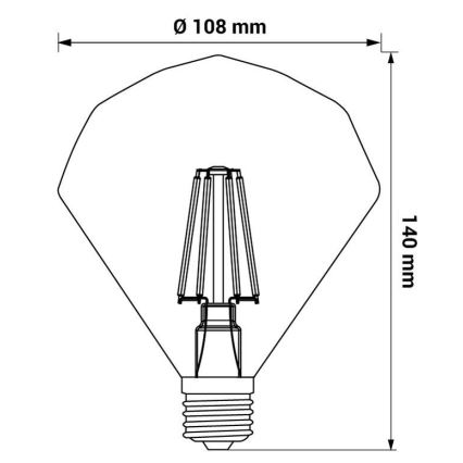 LED Žarnica CRYSTAL E27/4W/230V 2200K