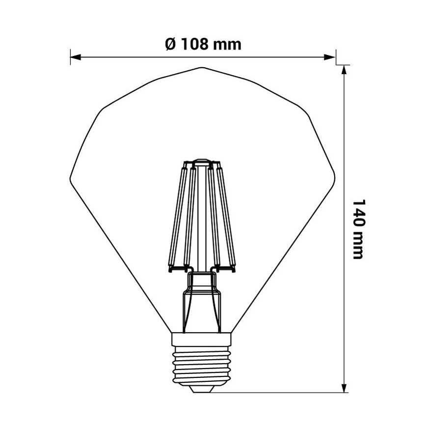 LED Žarnica CRYSTAL E27/4W/230V 2200K