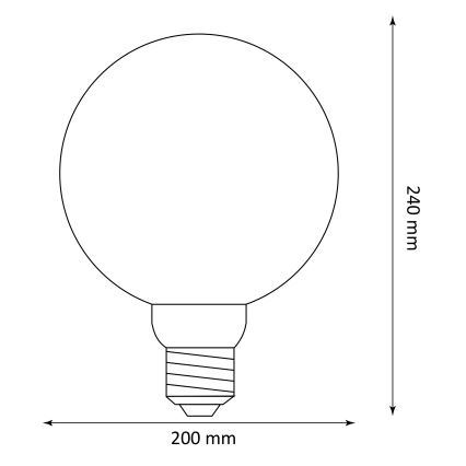 LED Žarnica DECO VINTAGE G200 E27/4W/230V 1800K