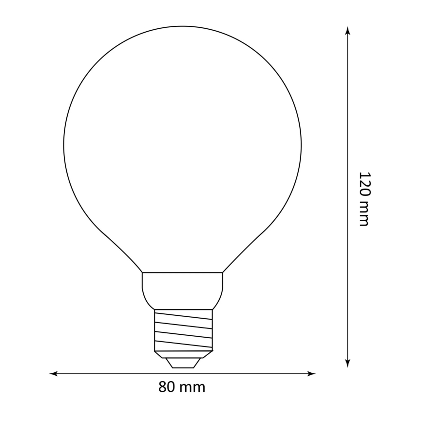 LED Žarnica DECO VINTAGE G80 E27/4W/230V 1800K