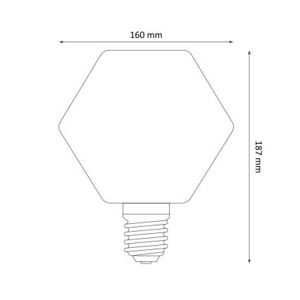 LED Žarnica DECO VINTAGE LB160 E27/4W/230V 1800K