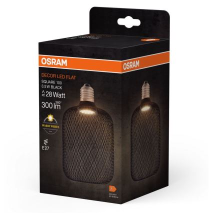 LED Žarnica DECOR FLAT E27/3,5W/230V 2700K črna - Osram